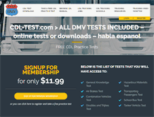 Tablet Screenshot of cdl-test.com